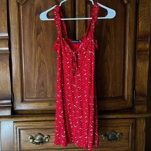 PLT red printed mini dress